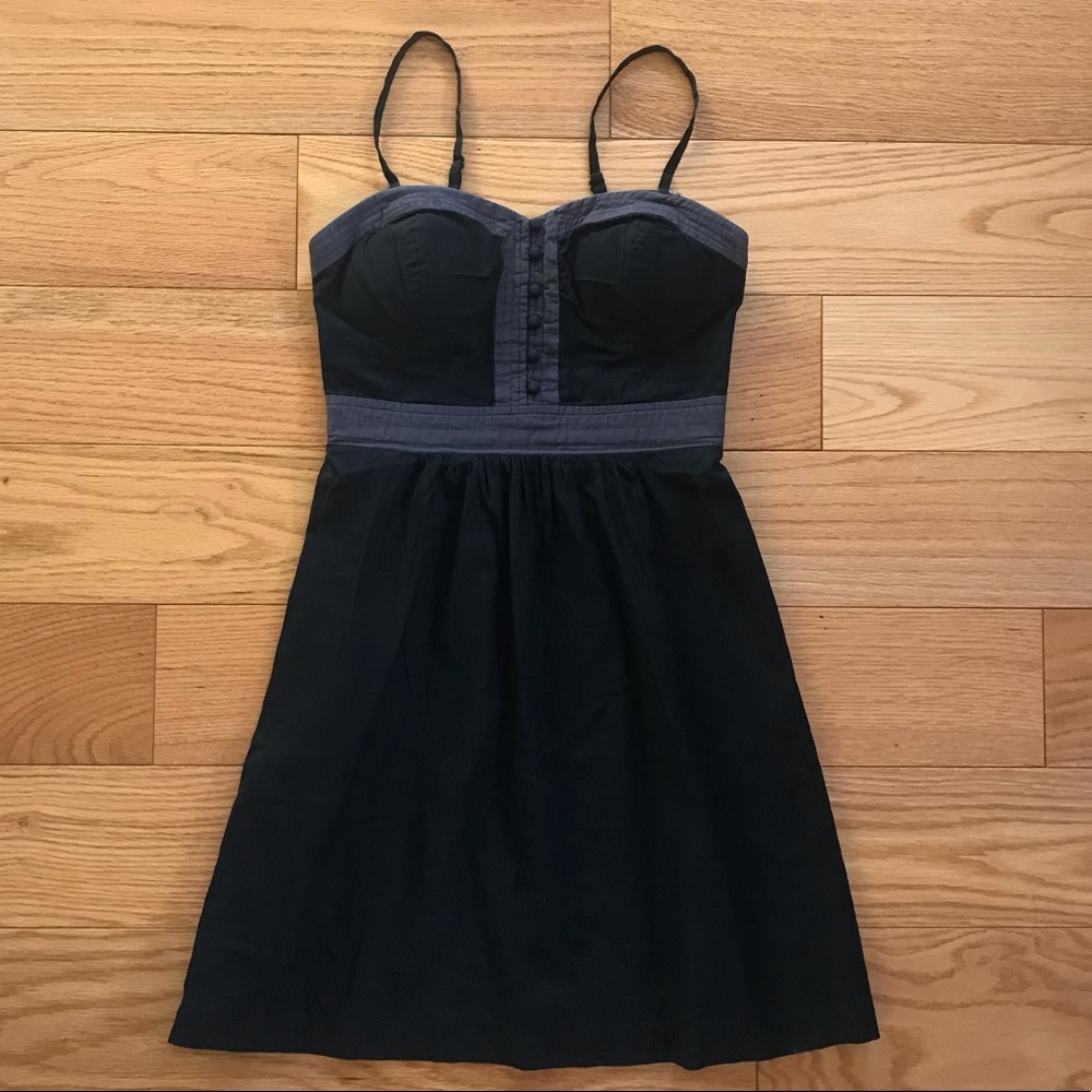 American Eagle Button Up Dress Black